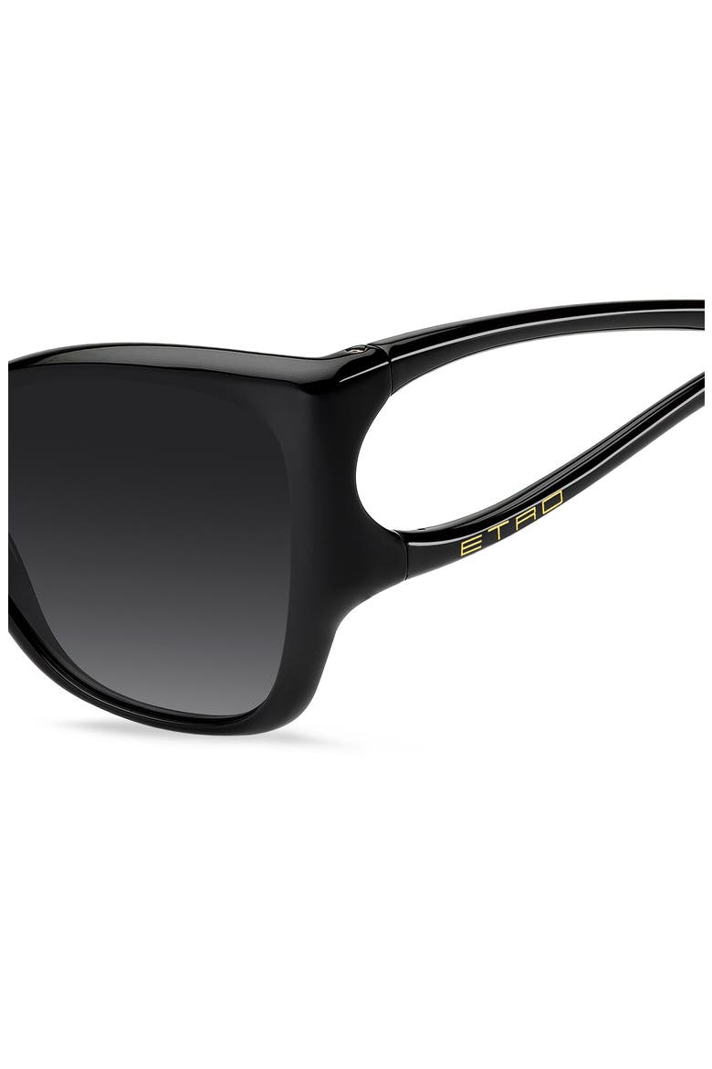 59mm Gradient Cat Eye Sunglasses, Alternate, color, BLACK/ DARK GREY SF
