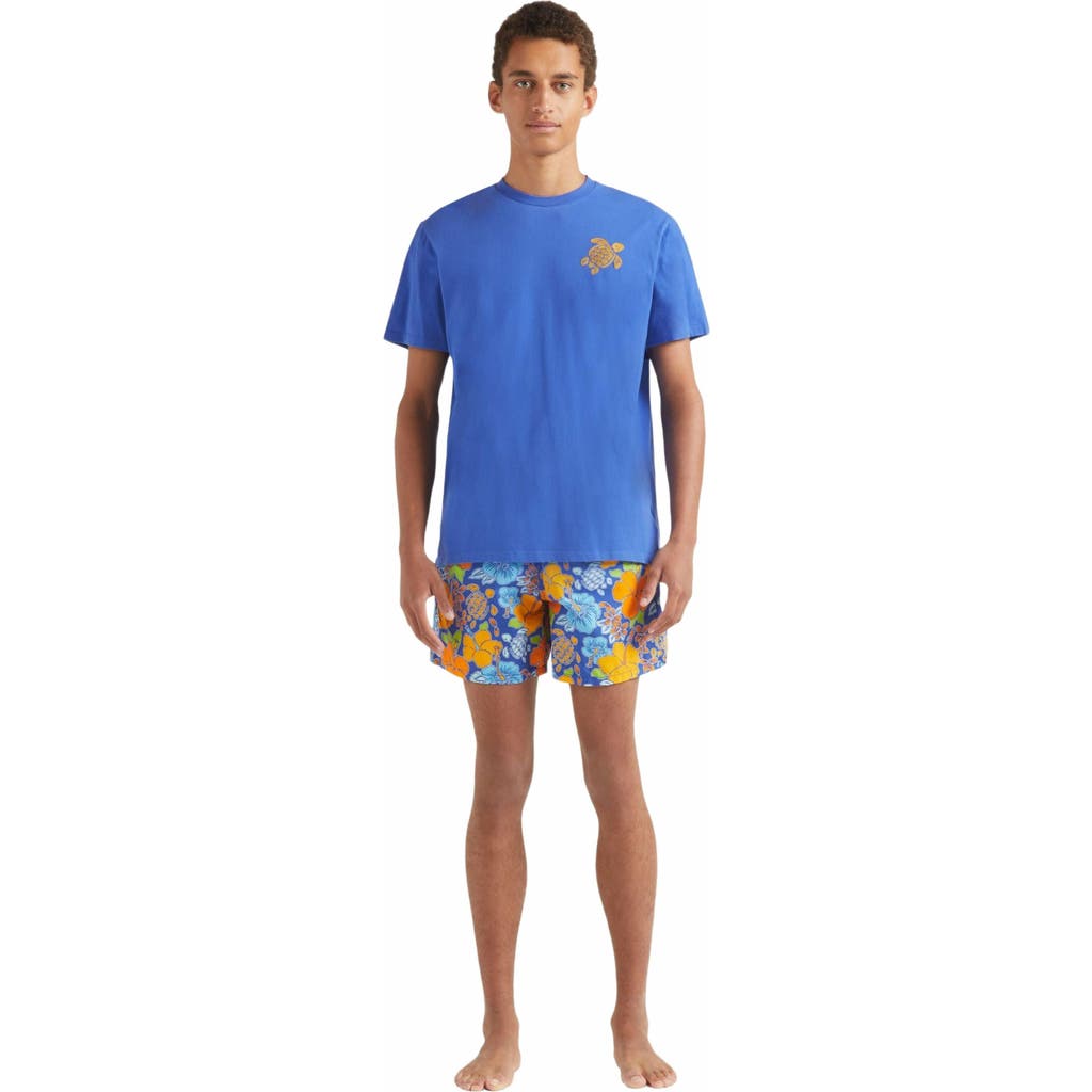 Vilebrequin Mens Brand-embroidered Crewneck Cotton-jersey T-shirt Marrakech In Marrakech