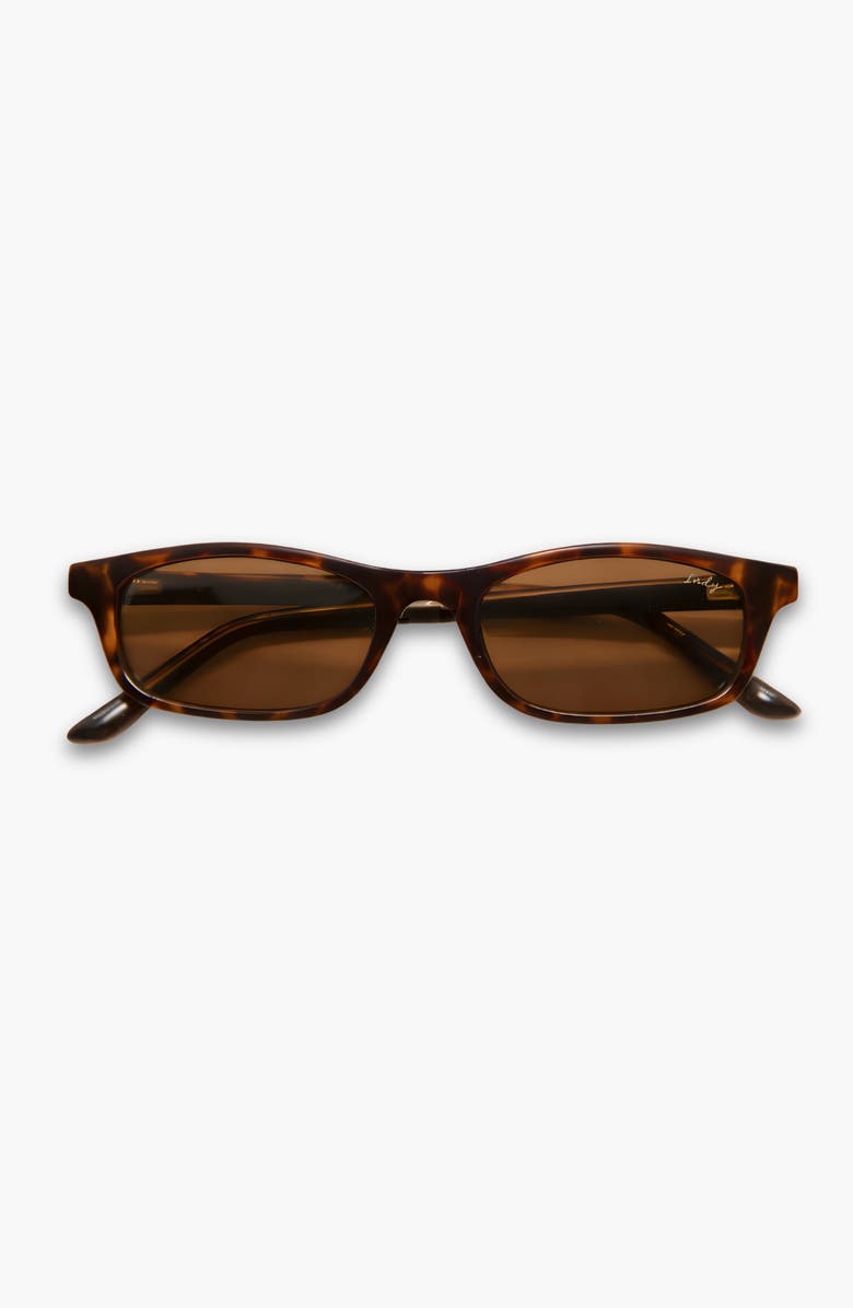 INDY Joey Square Polarized Sunglasses, Main, color, Brown