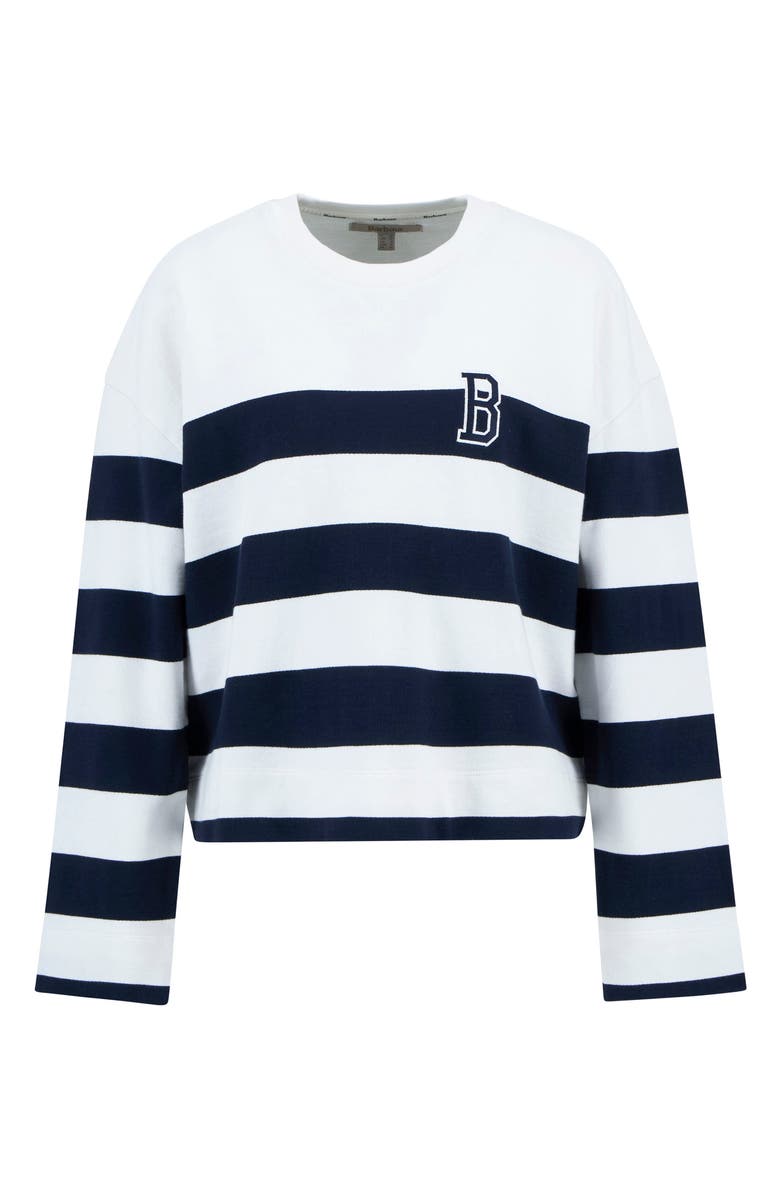 Barbour Faye Stripe Sweatshirt, Alternate, color, Cloud/ Navy Stripe