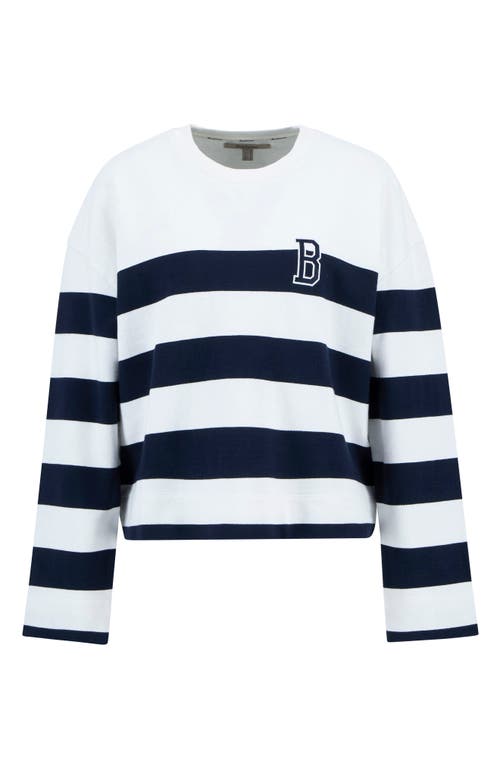 Barbour Faye Stripe Sweatshirt In White