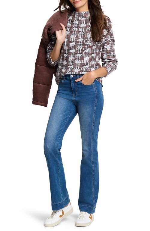 Nic + Zoe Mock Neck Top Sweater In Grey Multi In Grey Multi