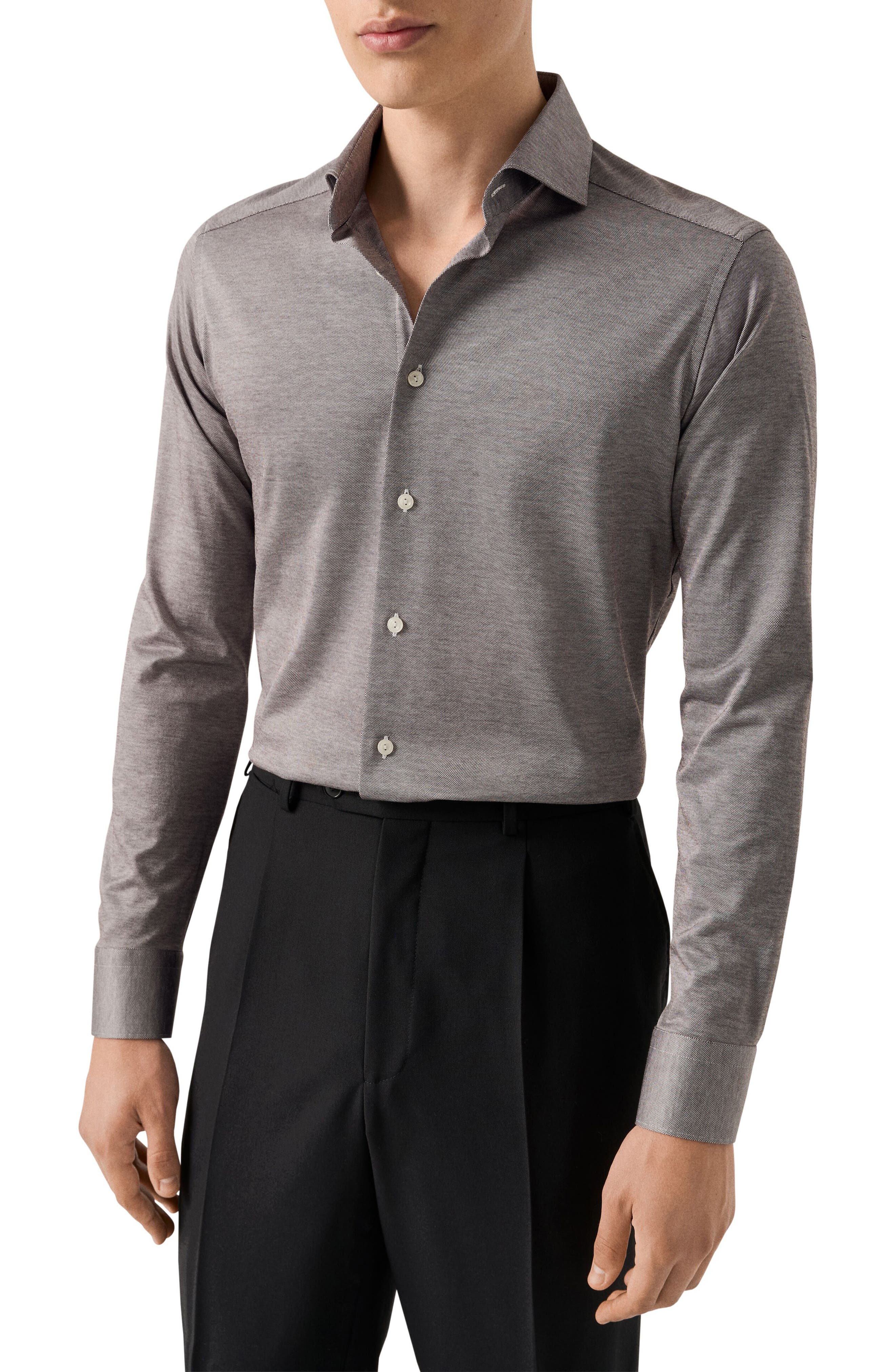 Eton Contemporary Fit Filo Di Scozia Knit Shirt
