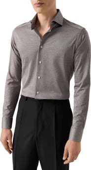 Eton Contemporary Fit Filo Di Scozia Knit Shirt