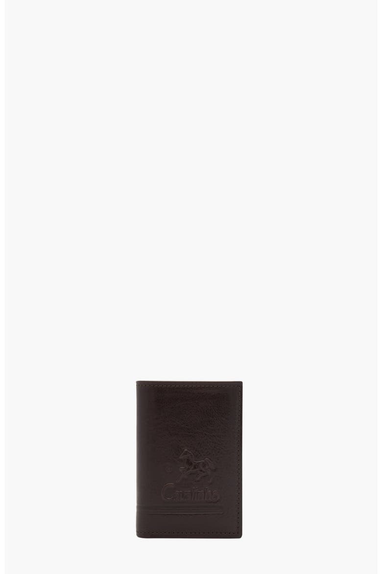 Gentleman Trifold Leather Wallet 522, Main, color, Brown