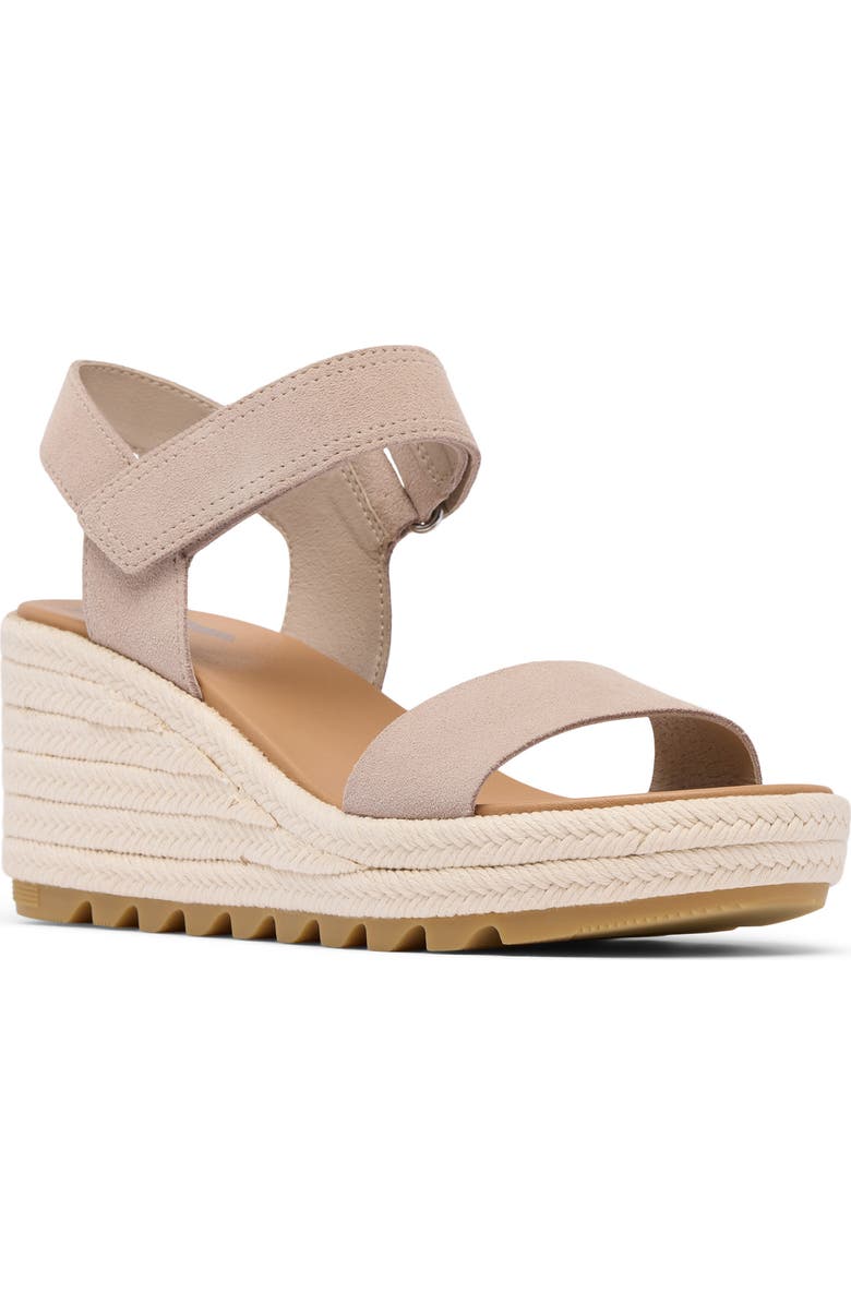 SOREL Cameron Wedge Espadrille Sandal, Main, color, Crushed Clay/ Gum