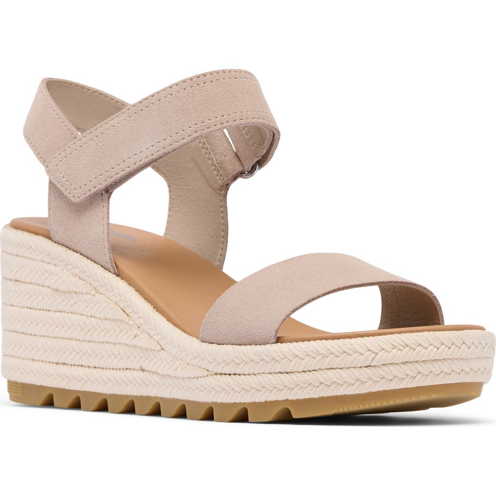 Sorel Cameron Wedge Espadrille Sandal In Crushed Clay/gum