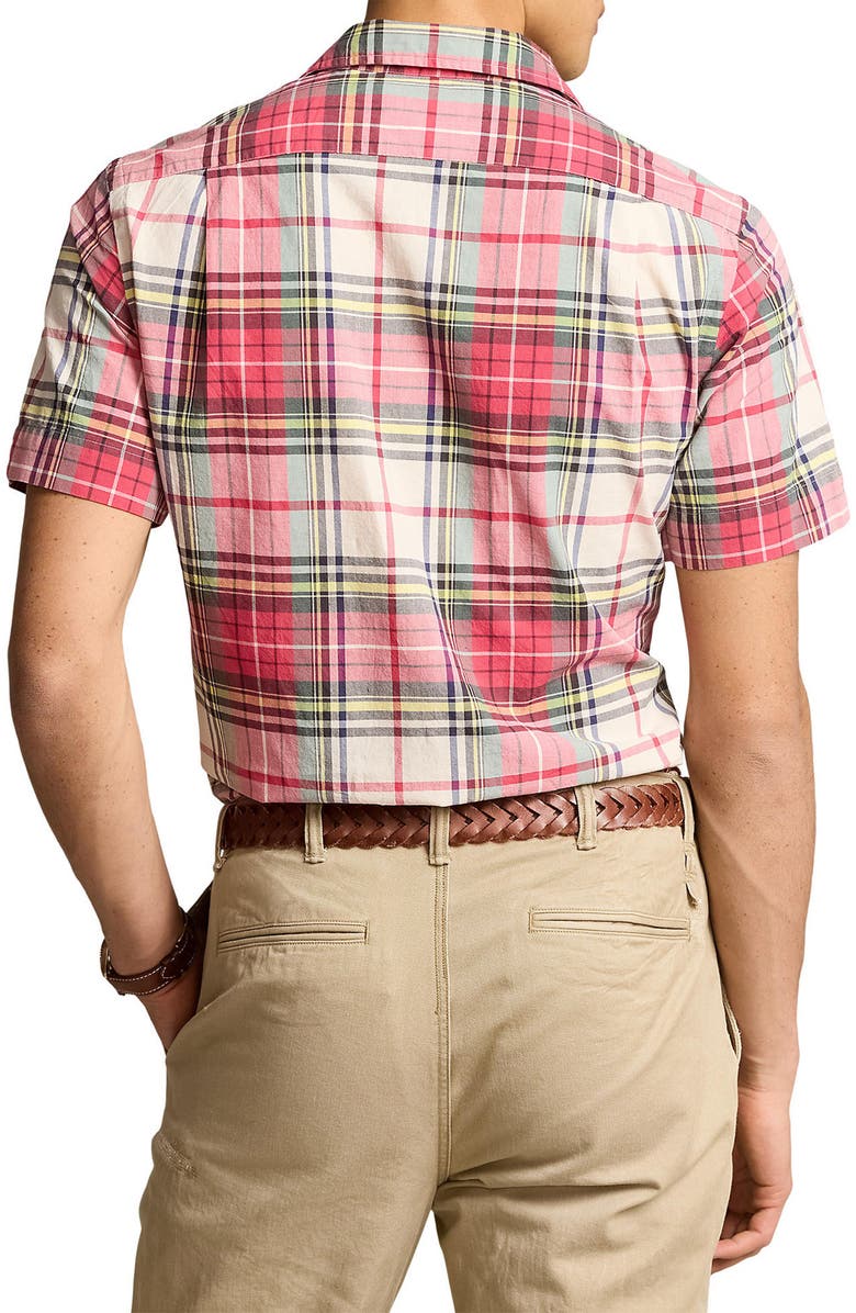 Polo Ralph Lauren Classic Fit Madras Plaid Camp Shirt, Alternate, color, 