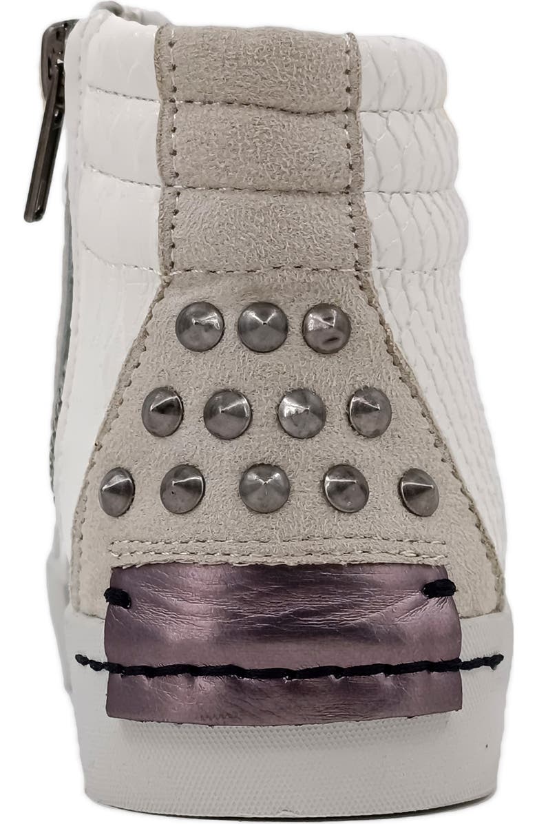 SHUSHOP Kids' Reese Studded High Top Sneaker, Alternate, color, Bone Snake