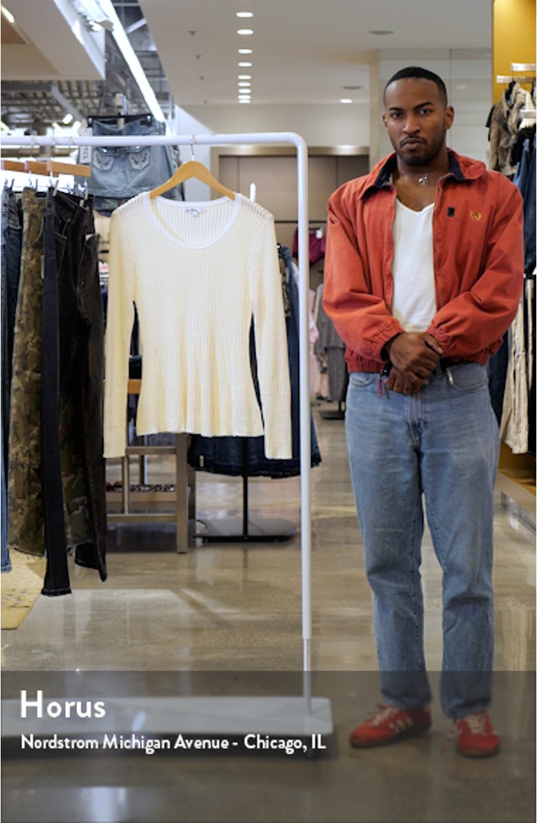 Gia Crewneck Peplum Knit Top, sales video thumbnail