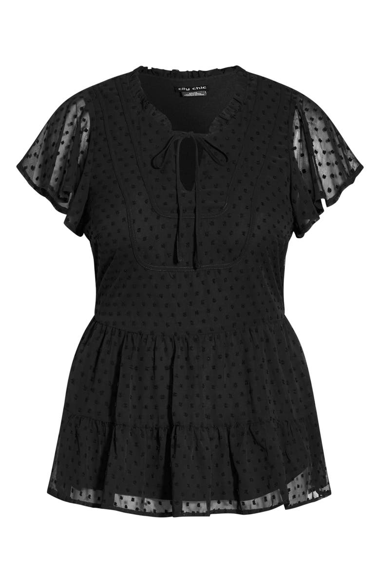 City Chic Cute Dobby Peplum Blouse, Alternate, color,