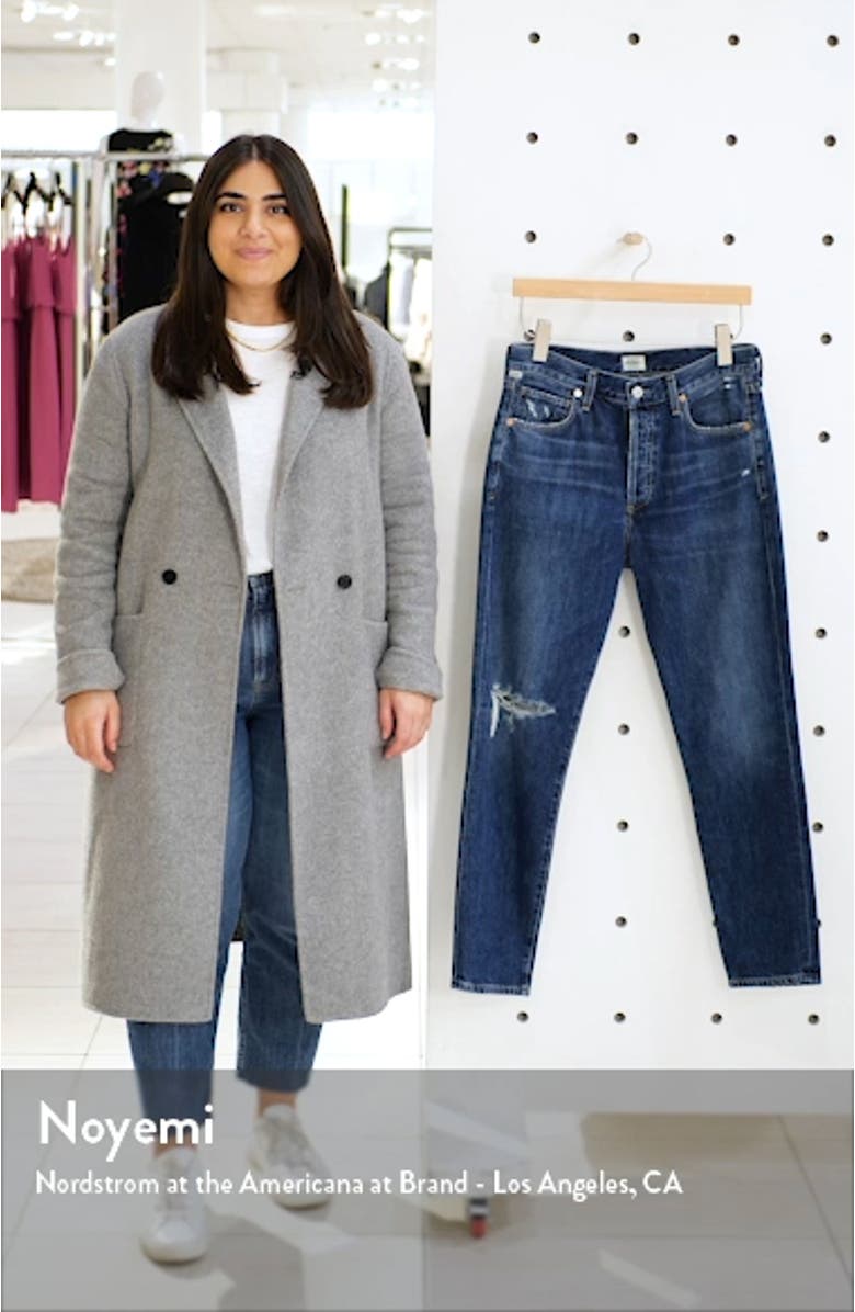 Liya High Waist Ripped Slim Jeans, sales video thumbnail