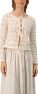 IVONNE Long Sleeve Knitted Lace Straight Blouse