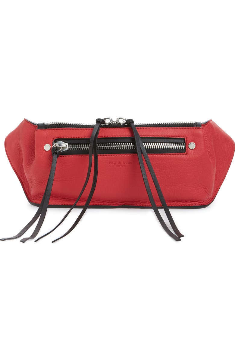 rag & bone Large Ellis Leather Belt Bag, Main, color,