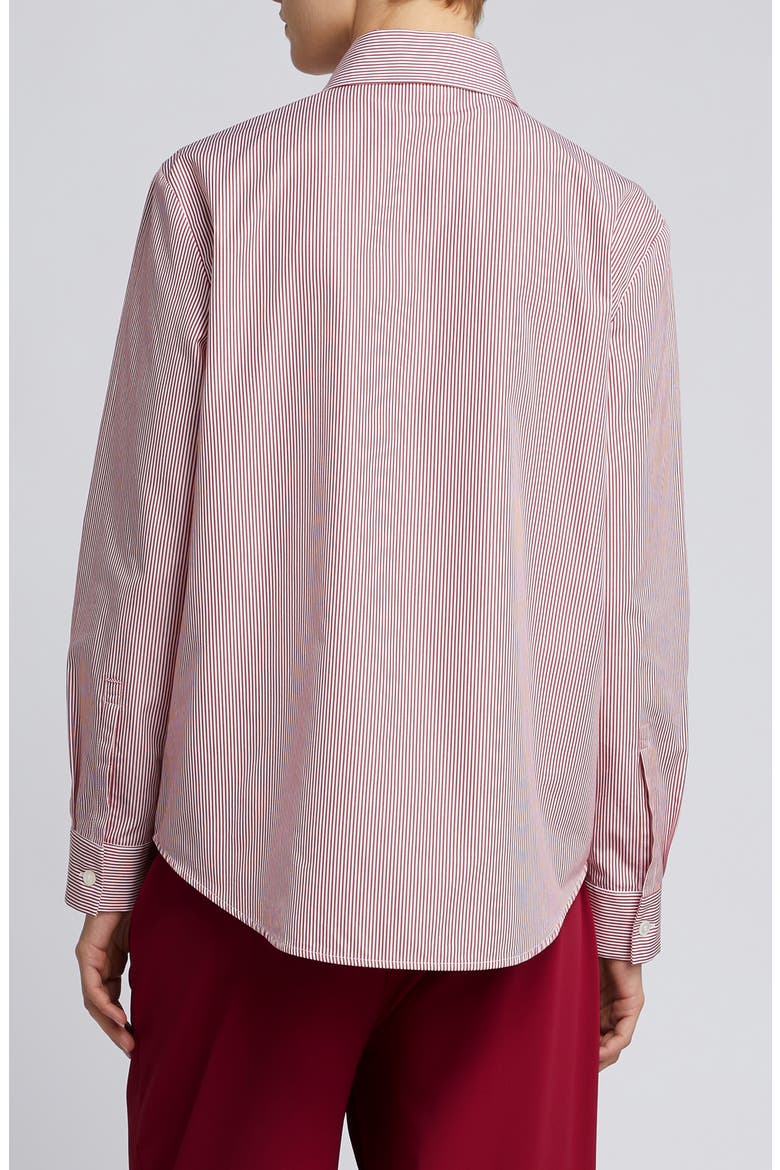 Panfilo Stripe Button-Up Shirt, Alternate, color, DARK RED