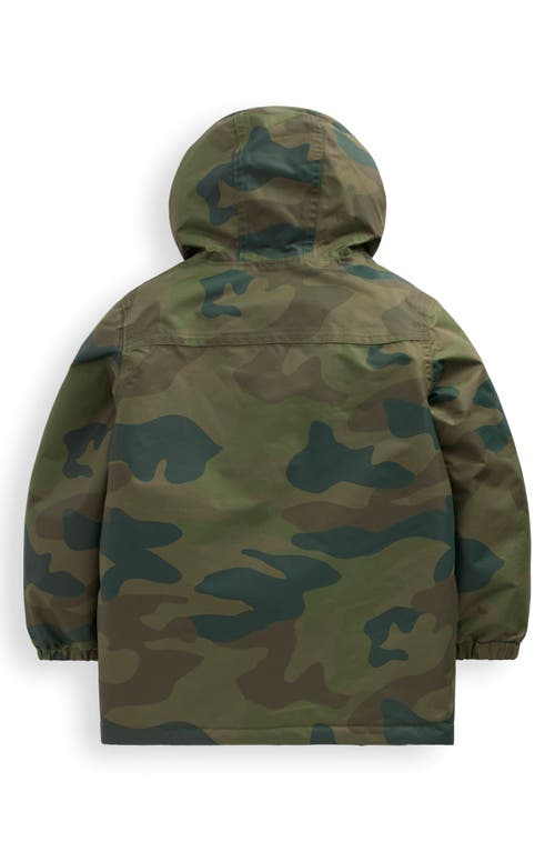 Mini Boden Kids' 4-in-1 Waterproof Jacket In Green