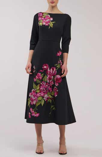 Kay Unger Greta Floral Embroidered Gown