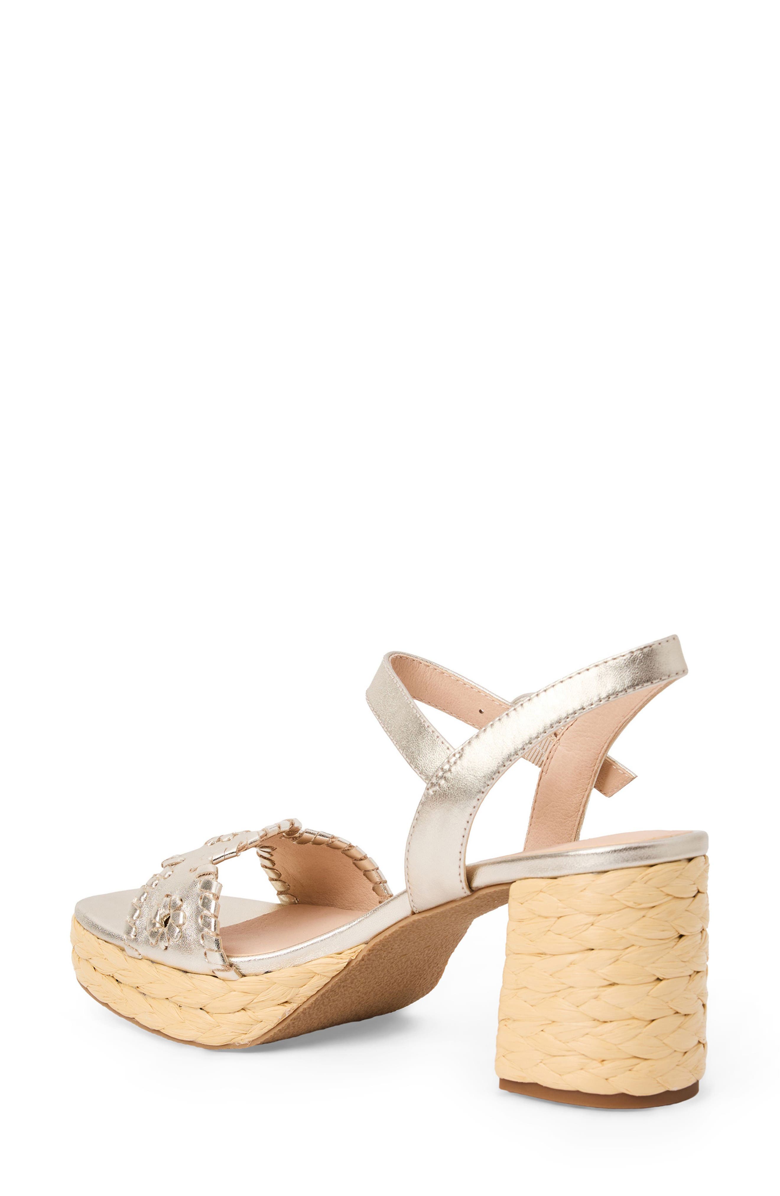 Laurin Ankle Strap Platform Sandal, Alternate, color, PLATINUM