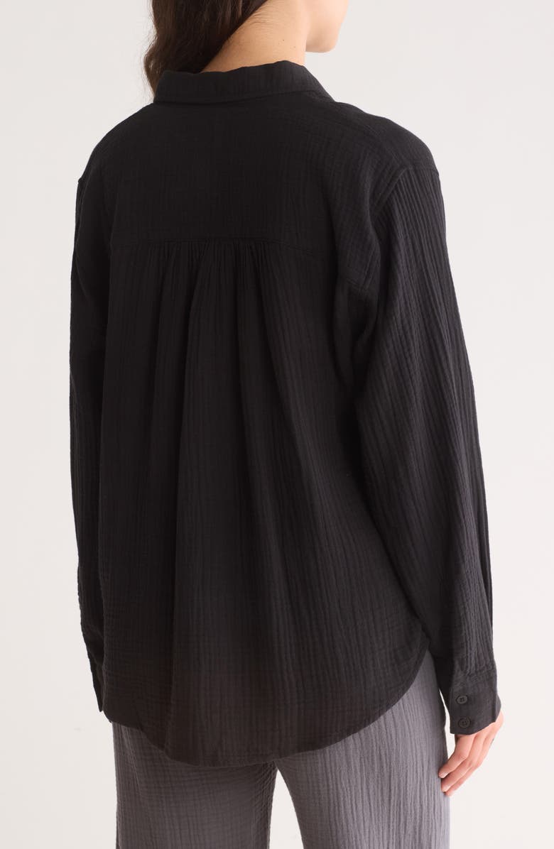Splendid Cotton Gauze Long Sleeve Button-Up Shirt, Alternate, color,