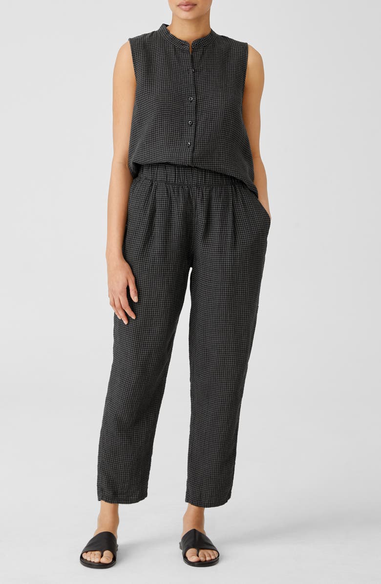Eileen Fisher Tapered Organic Linen Ankle Pants, Alternate, color, 
