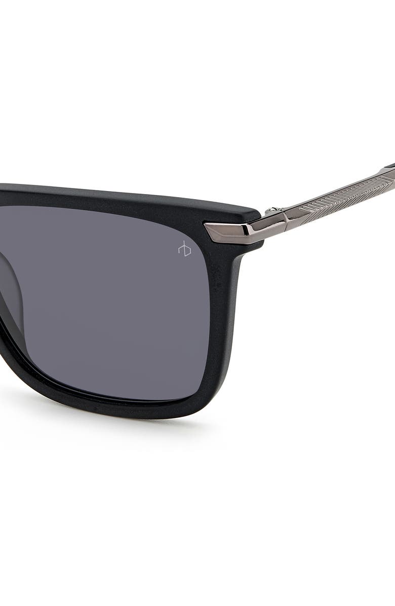 rag & bone 56mm Square Sunglasses, Alternate, color, Matte Black