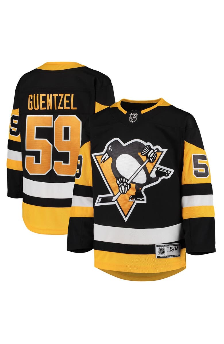 Outerstuff Youth Jake Guentzel Black Pittsburgh Penguins Home Premier Player Jersey, Main, color, 