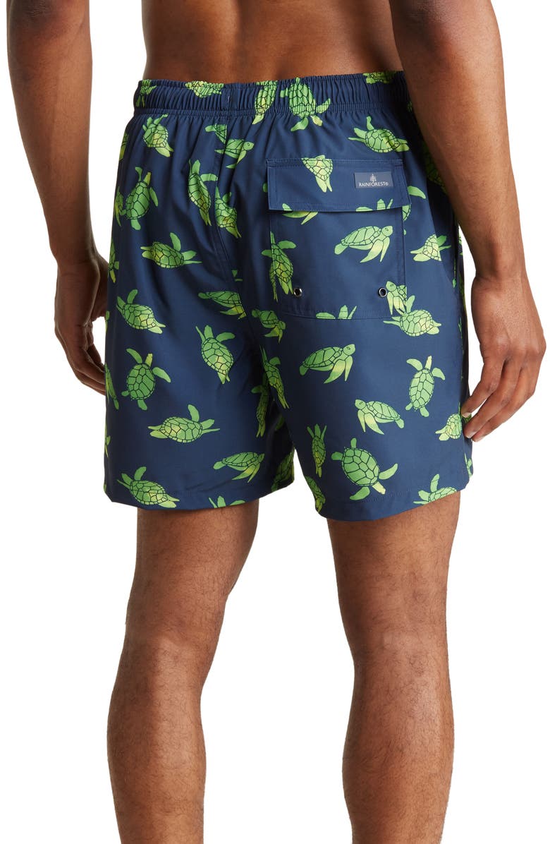Rainforest Turtles of the Sea Swim Trunks, Alternate, color, 