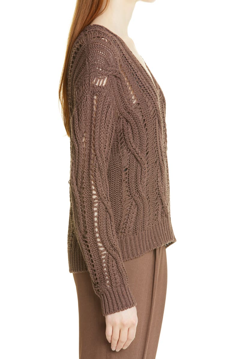 Fabiana Filippi Sequin Cable Knit Sweater, Alternate, color, 