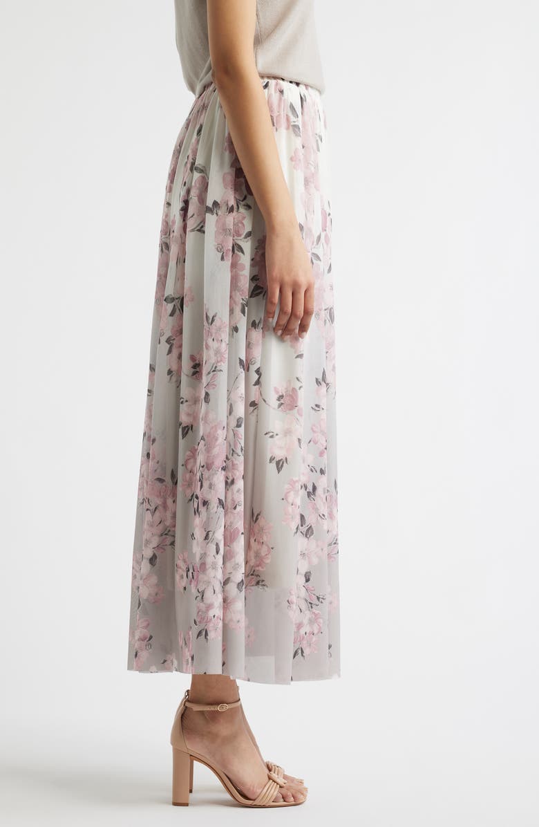 Anne Klein Floral Maxi Skirt, Alternate, color, Porcini Multi