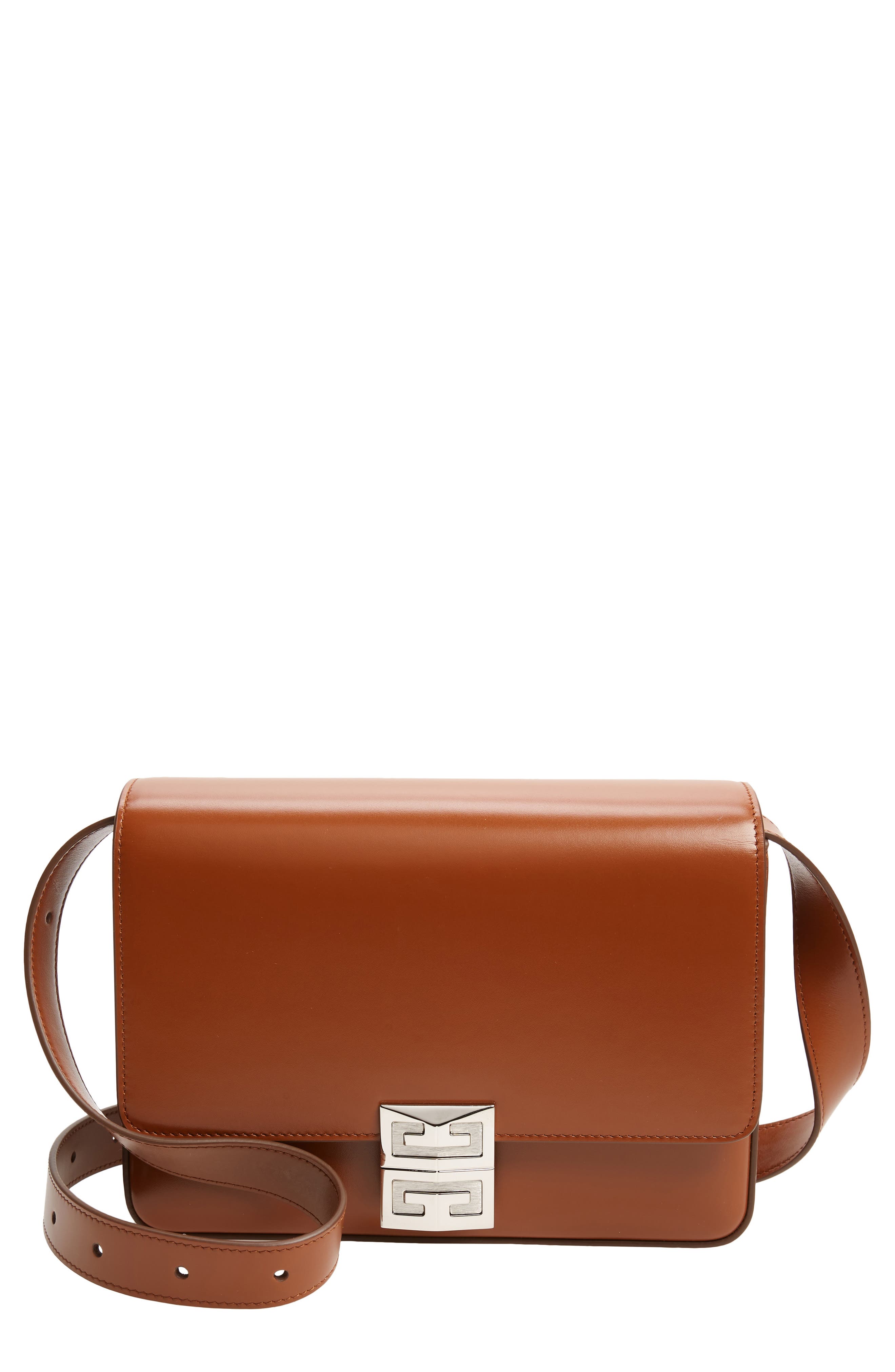 Givenchy Medium 4G Leather Crossbody Bag, Main, color, 