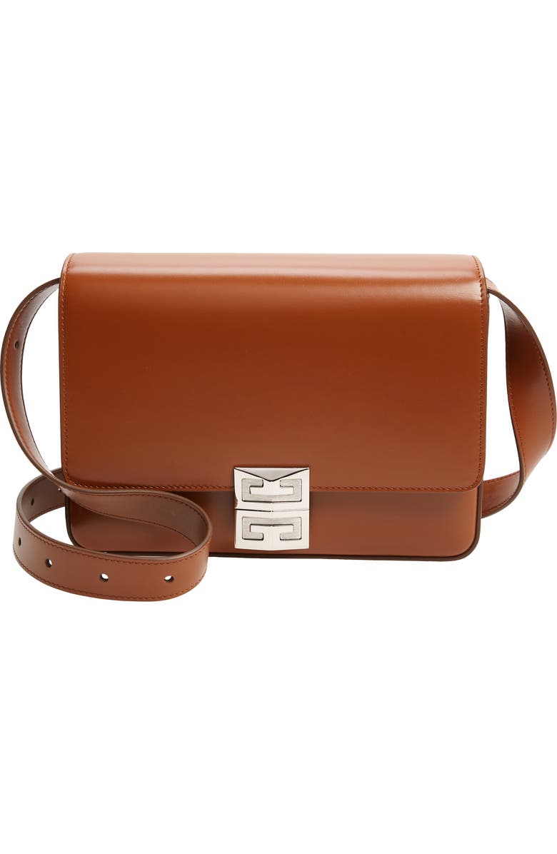 Givenchy Medium 4G Leather Crossbody Bag, Main, color,