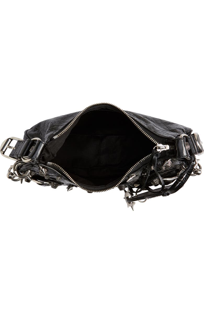 Balenciaga Extra Small Le Cagole Spikes Lambskin Leather Shoulder Bag, Alternate, color,