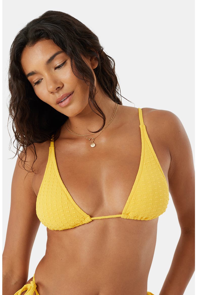 Haliewa Built Up Triangle Bikini Top, Alternate, color, GOLDEN ROD