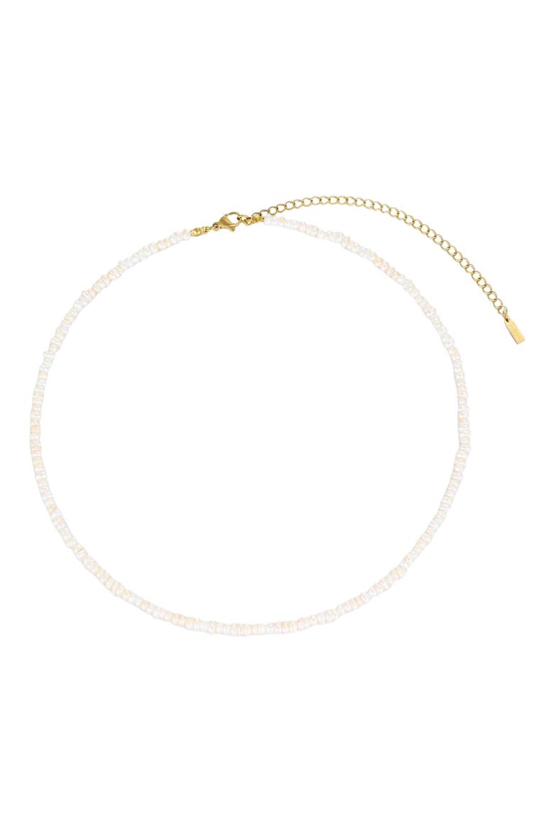 Keshi Freshwater Pearl Necklace, Alternate, color, WHITE