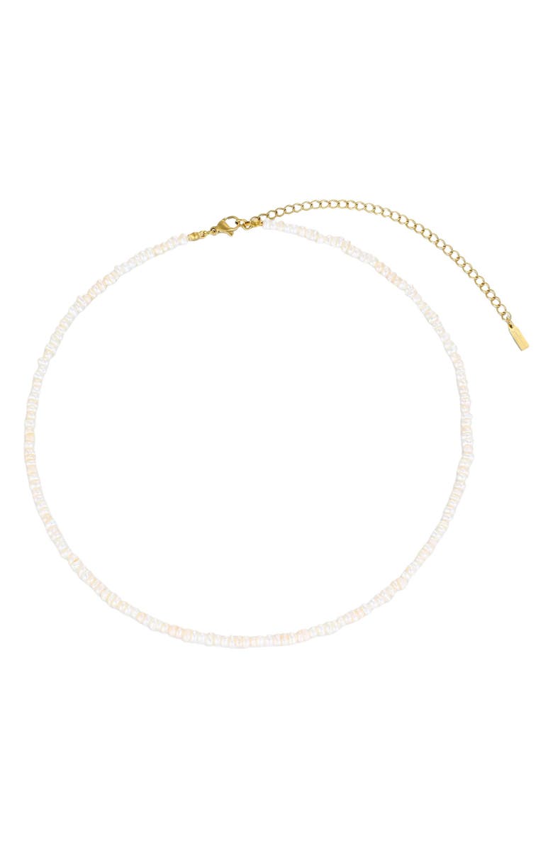 st. Moran Keshi Freshwater Pearl Necklace, Alternate, color, White