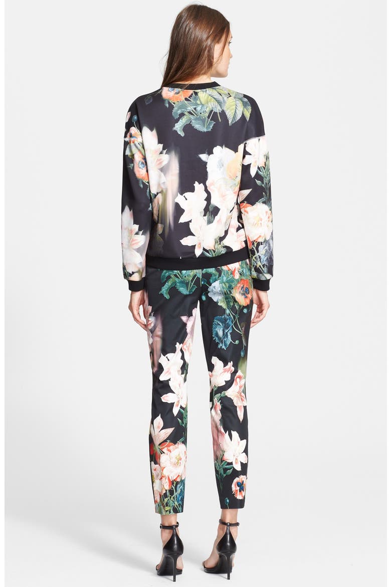 'Opulent Bloom' Sweatshirt, Alternate, color, BLACK