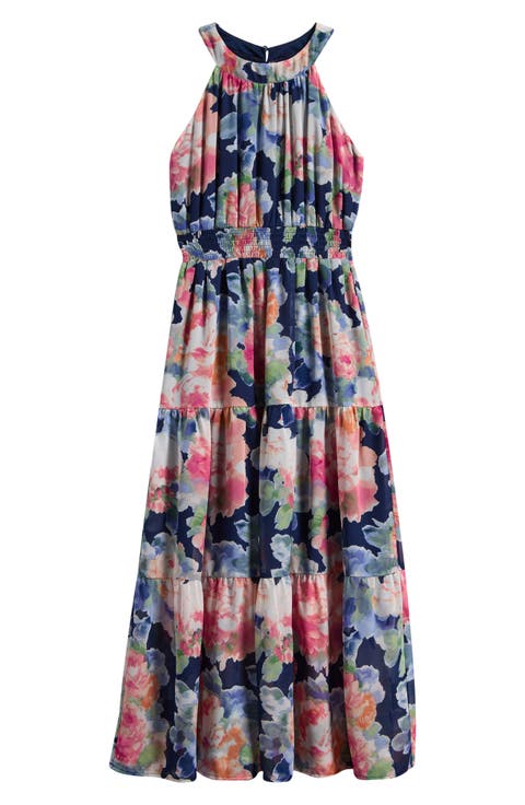 Kids' Floral Print Party Dress (Big Kid)