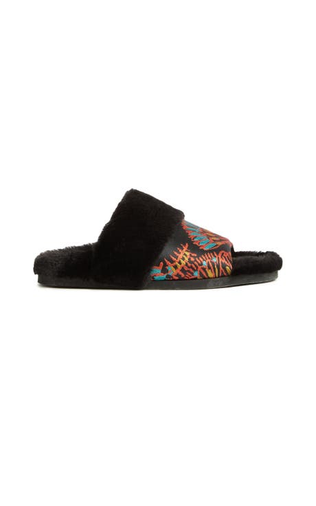 Winter Slide Jacquard Sicomore Black