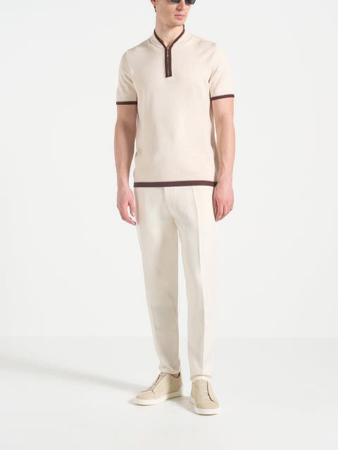 Clement Crew Neck Zip Polo Shirt