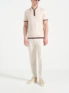 Manière De Voir Clement Crew Neck Zip Polo Shirt