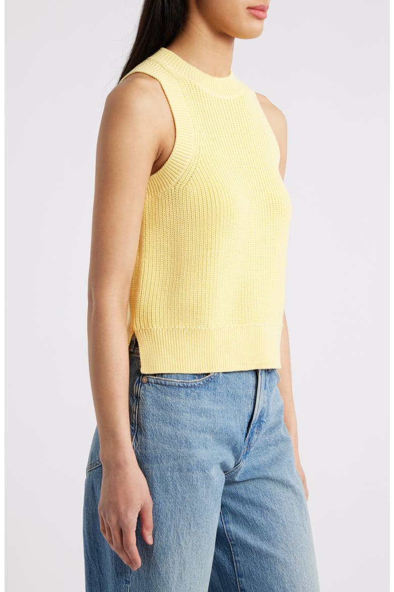 Demi Cotton Sweater Vest, Alternate, color, LEMON MERINGUE