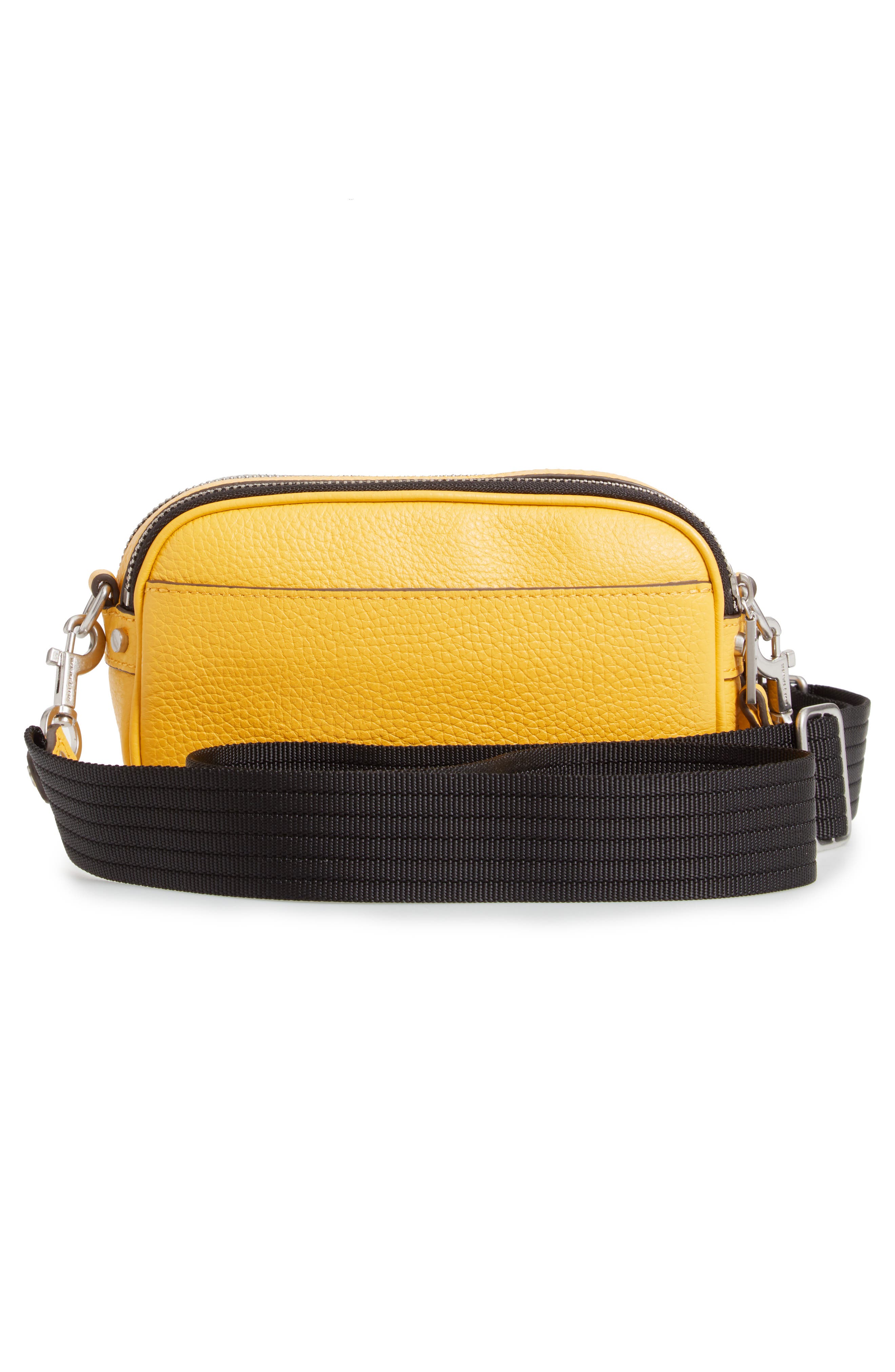Alex Leather Camera Bag, Alternate, color, YELLOW CITRUS