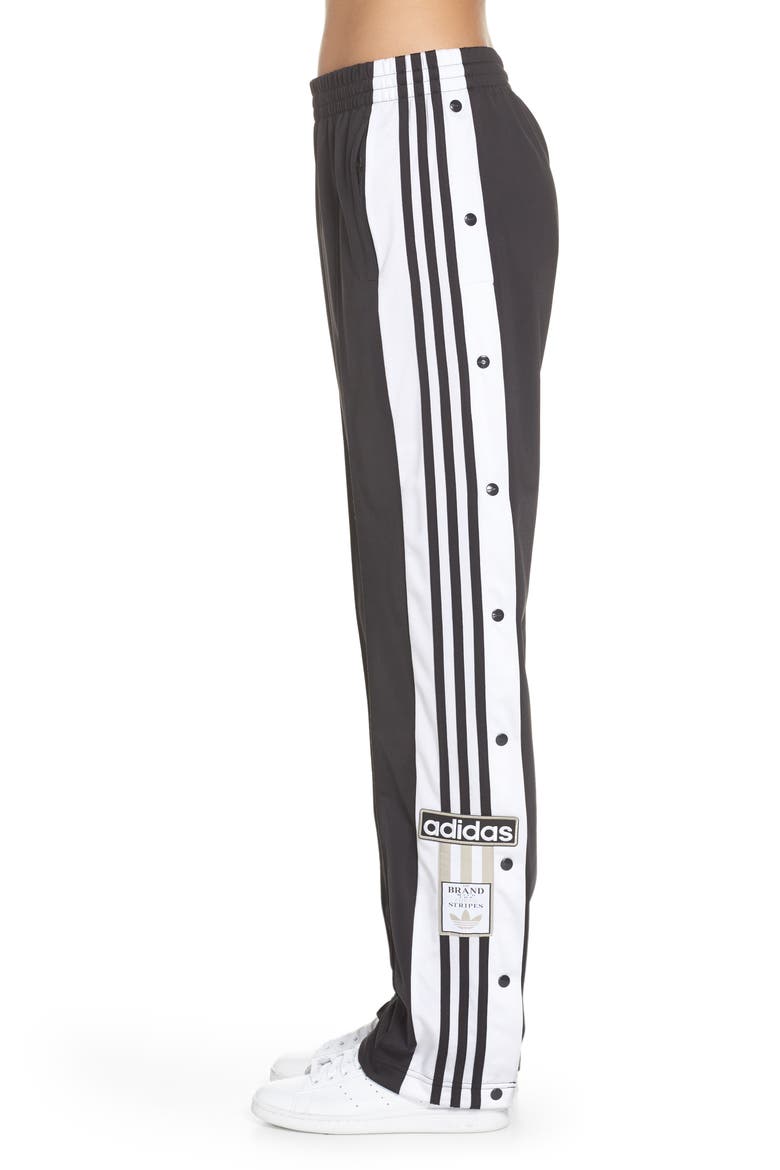 Adibreak Tearaway Track Pants, Alternate, color, BLACK/ CARBON