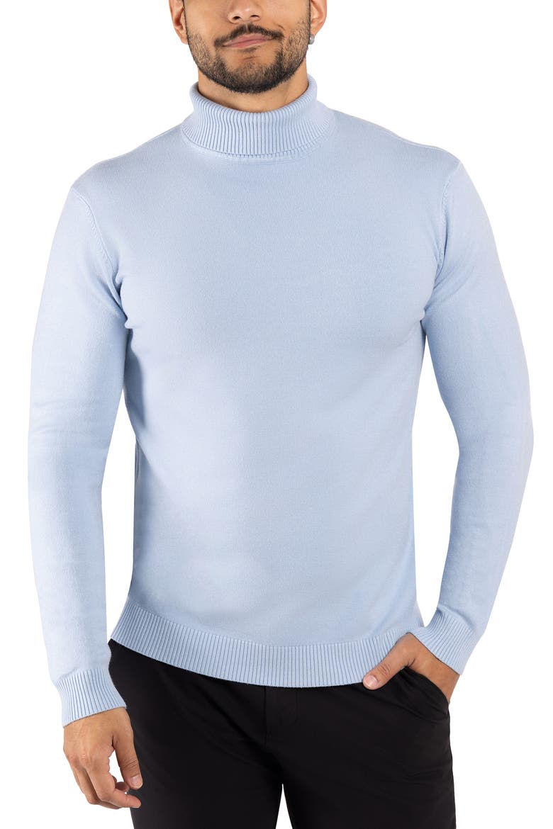 Turtleneck Pullover Sweater, Main, color, POWDER BLUE