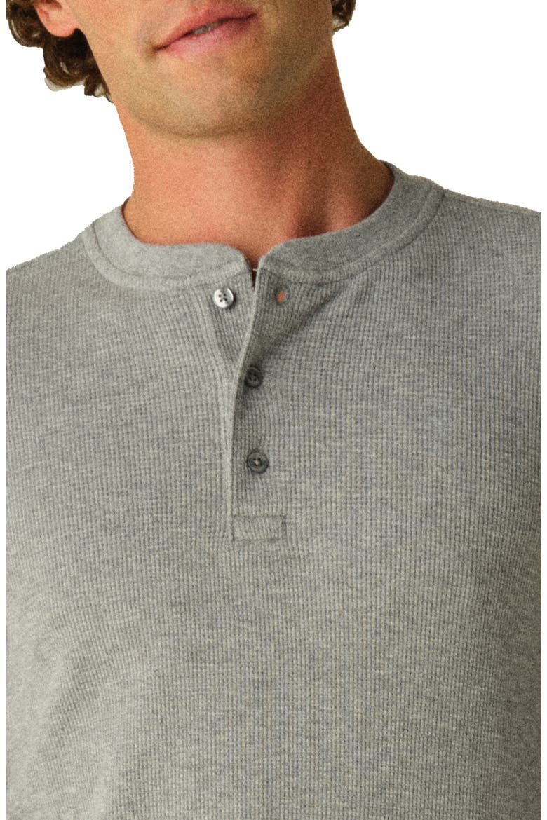 Hudson Organic Cotton Blend Waffle Henley, Alternate, color, HEATHER GREY