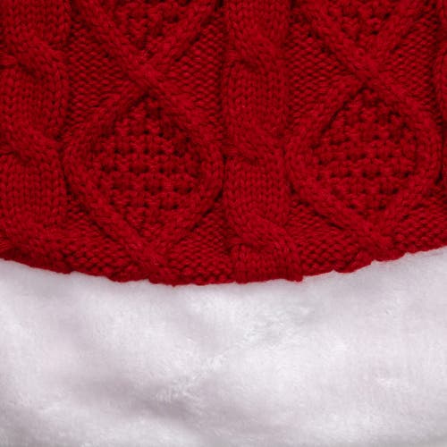 Northlight Cable Knit Christmas Tree Skirt In Red