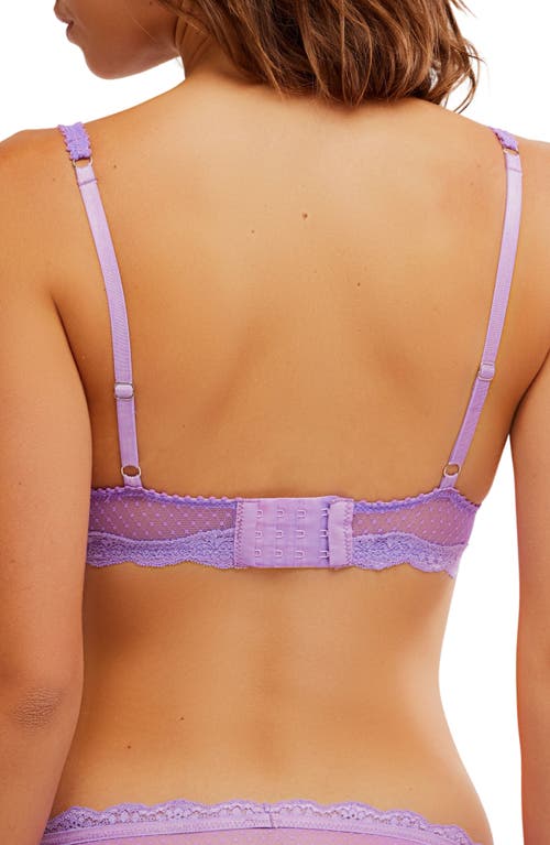 Free People Mid Week Dotted Mesh Underwire Bra In Violet Panic
