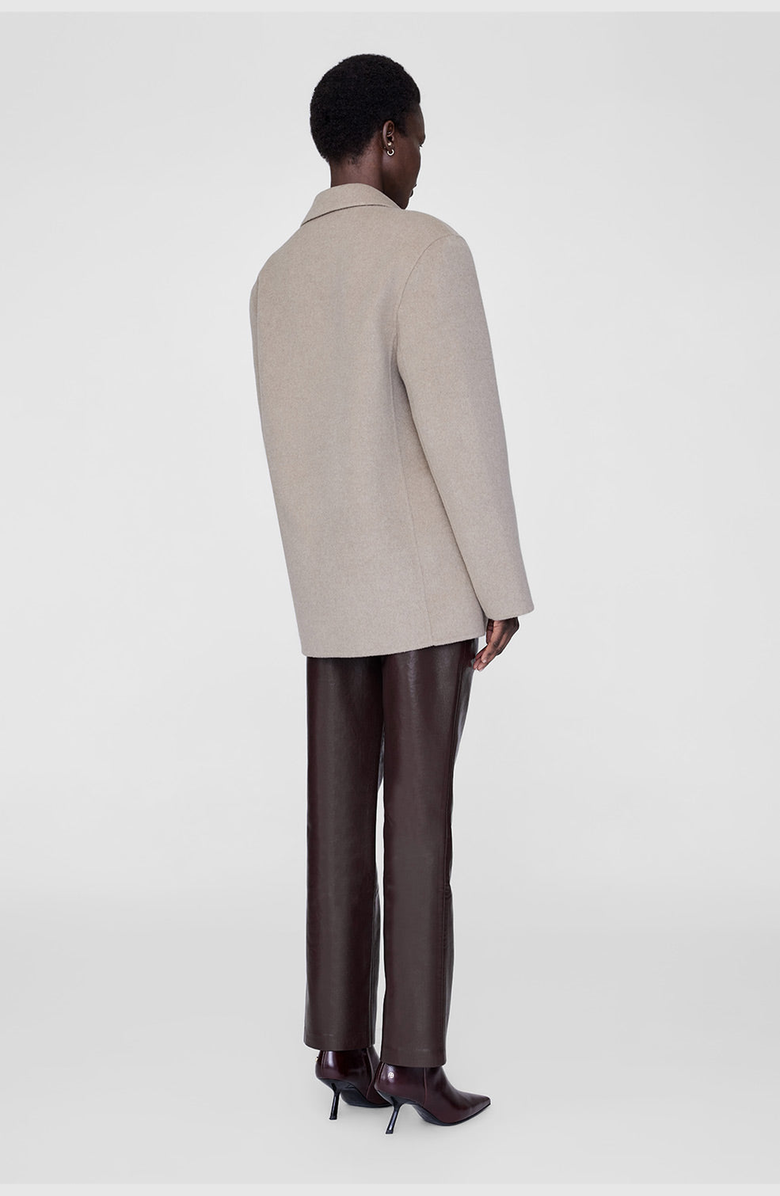 ANINE BING Quinn Cashmere Blend Blazer, Alternate, color, Oatmeal Melange