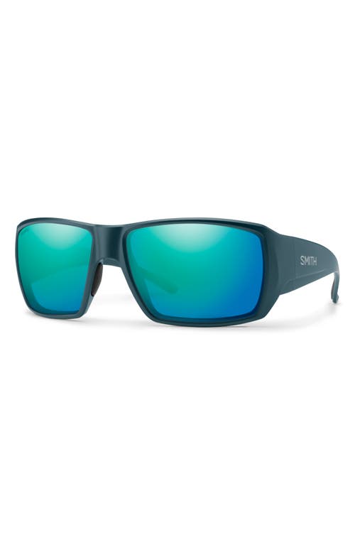 Smith Guide's Choice 62mm Polarized Oversize Wraparound Sunglasses In Blue
