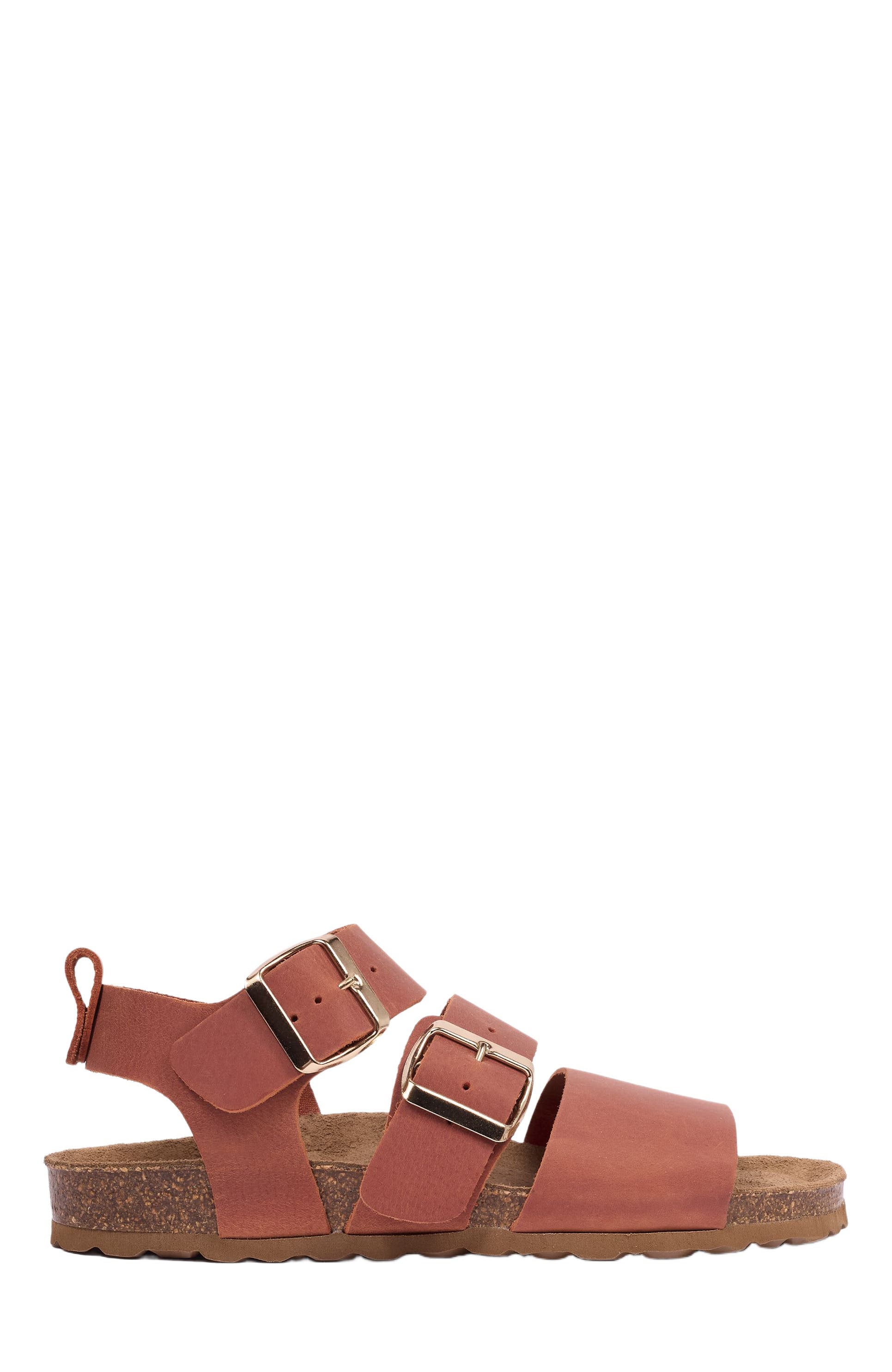 Celtic & Co. Triple Strap Sandal, Alternate, color, Cognac